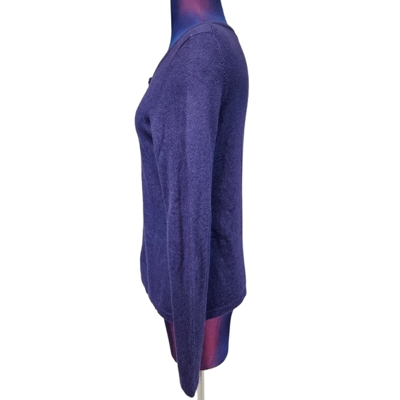 Boden Purple Cashmere Angora Blend Button Front Cardigan Size 12 Women's - Picture 4 of 9